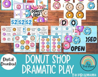 Jogo dramático de loja de donuts, jogo de simulação, jogo dramático em sala de aula, jogo dramático em casa, sala de jogos, restaurante, centro de jogos dramáticos em sala de aula
