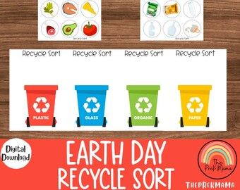 Earth Day Work Sheet - Etsy
