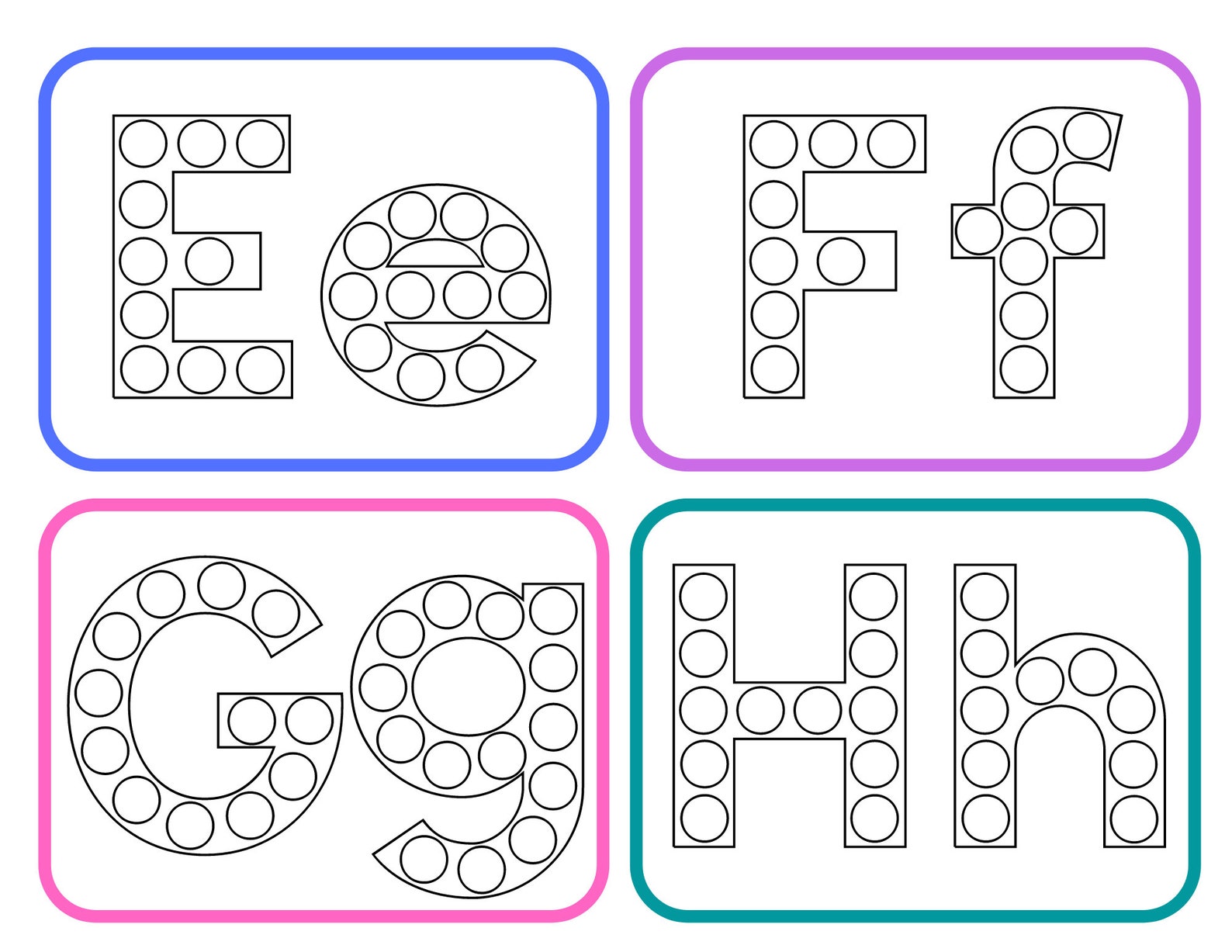 Cotton Swab Letter Tracing Cards Preschool Printable Etsy