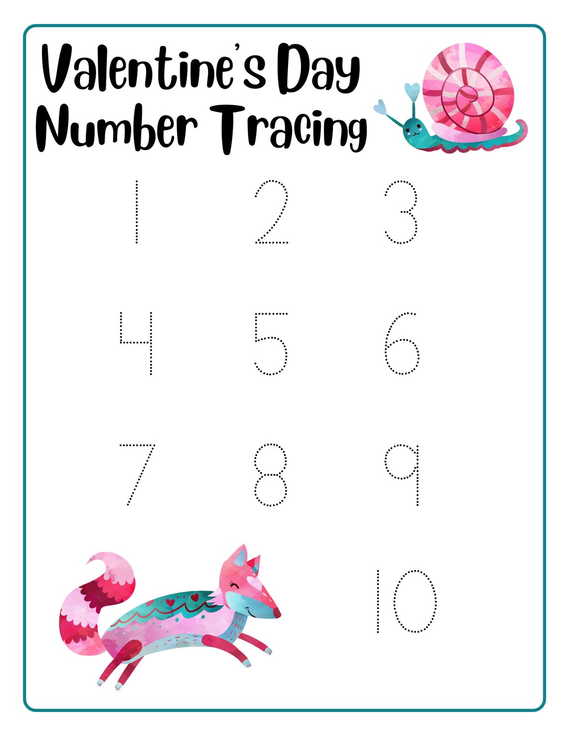 Valentine's Day Preschool Packet Preschool Worksheets | Etsy