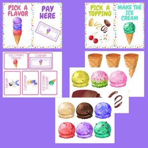 Ice Cream Shop Dramatic Play, Pretend Play, Classroom Dramatic Play