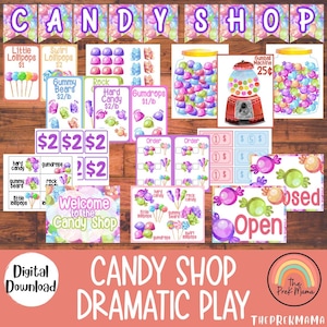 Candy Shop Dramatic Play, Pretend Play, Classroom Dramatic Play, Home Dramatic Play, Playroom, Restaurant, Class Dramatic Play Center