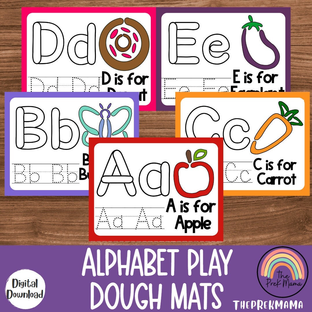 7 Printable Play Doh Mats, Food Play Dough Mats, Ice Cream