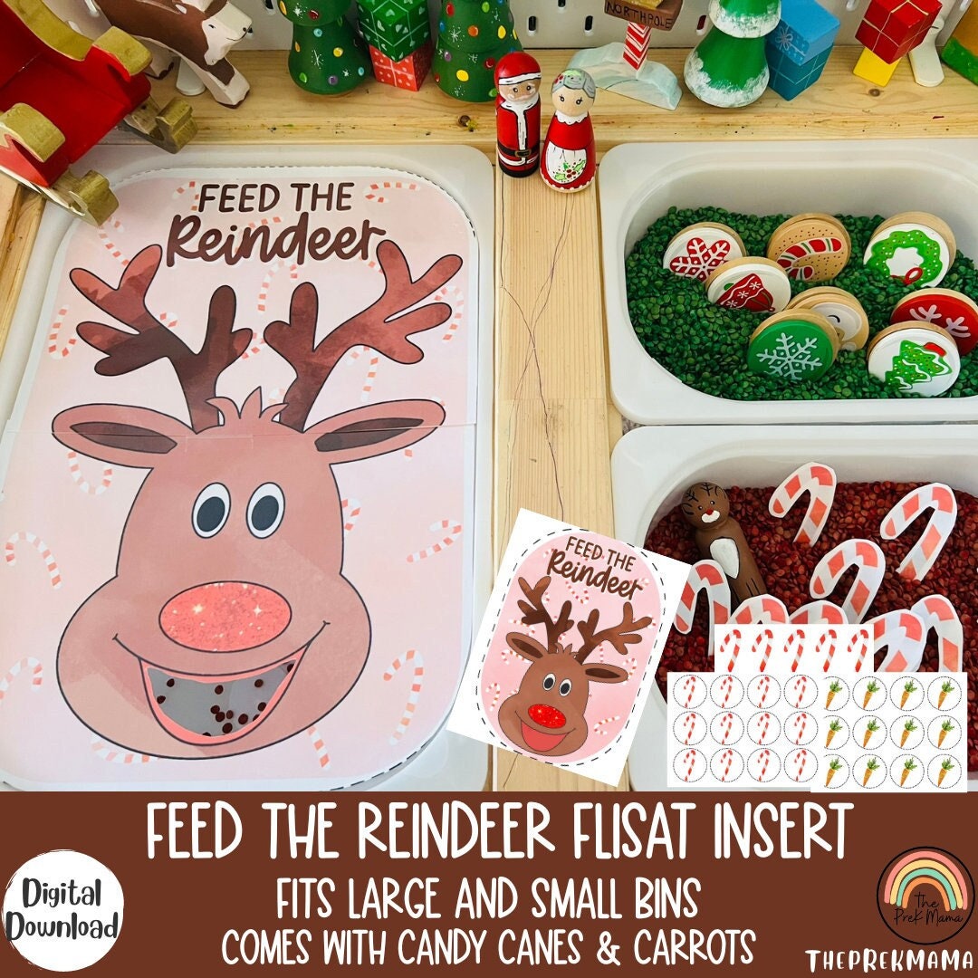 Feed the Reindeer Flisat Insert, Christmas Flisat Insert, Flisat Insert ...