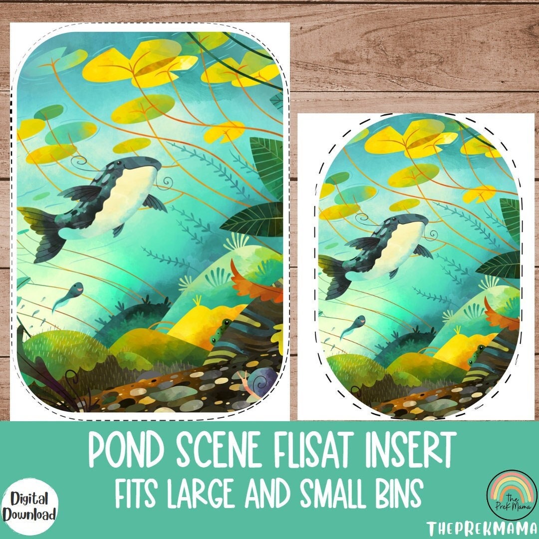 Pond Scene Flisat Insert, Flisat Table, Flisat Insert Printable, Flisat