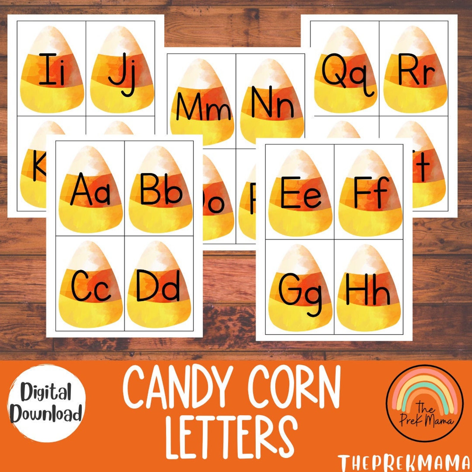 Corn Letter R Candy Corn Letters, Halloween Preschool Printable, Learning Colors ...