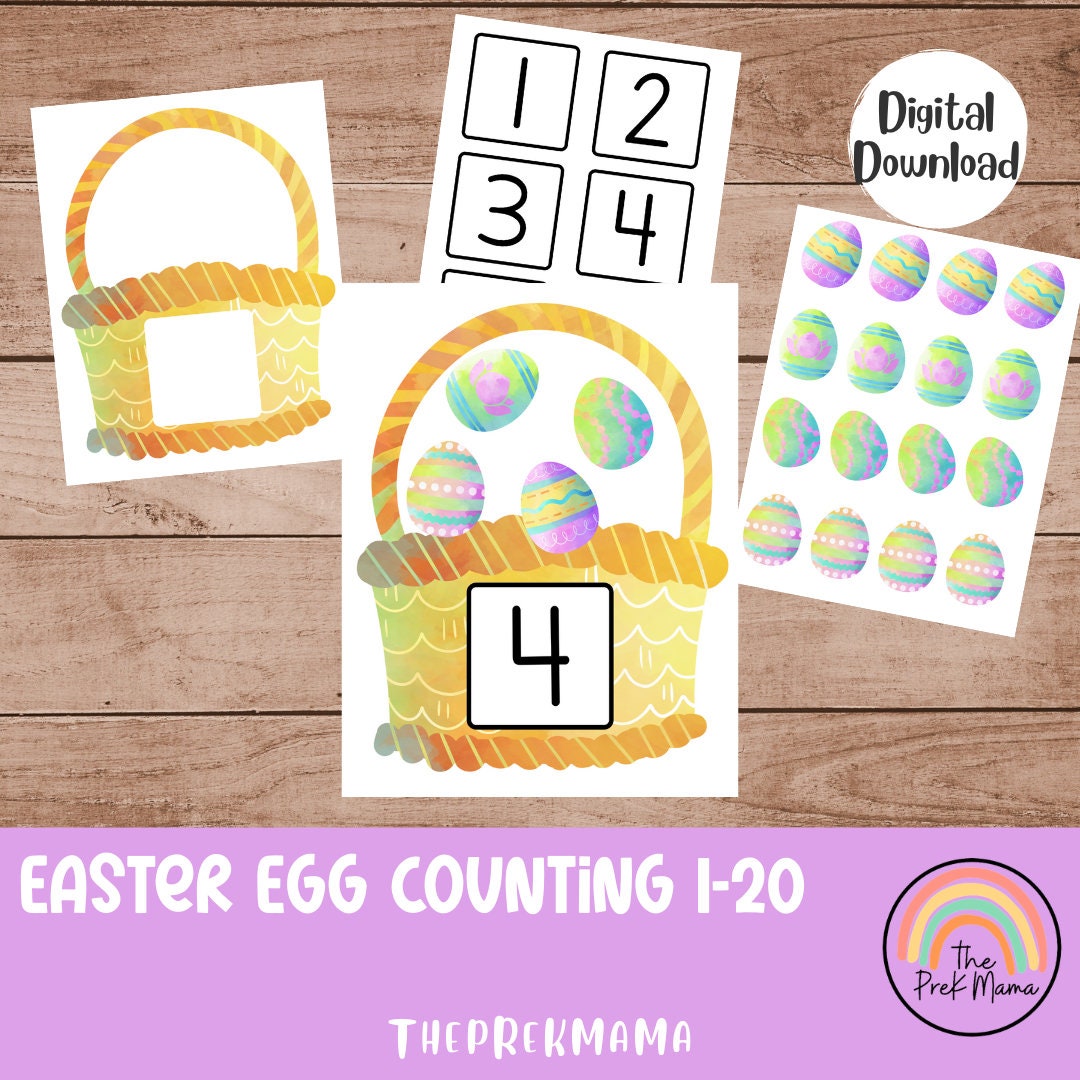 counting easter egg activity preschool worksheets preschool etsy