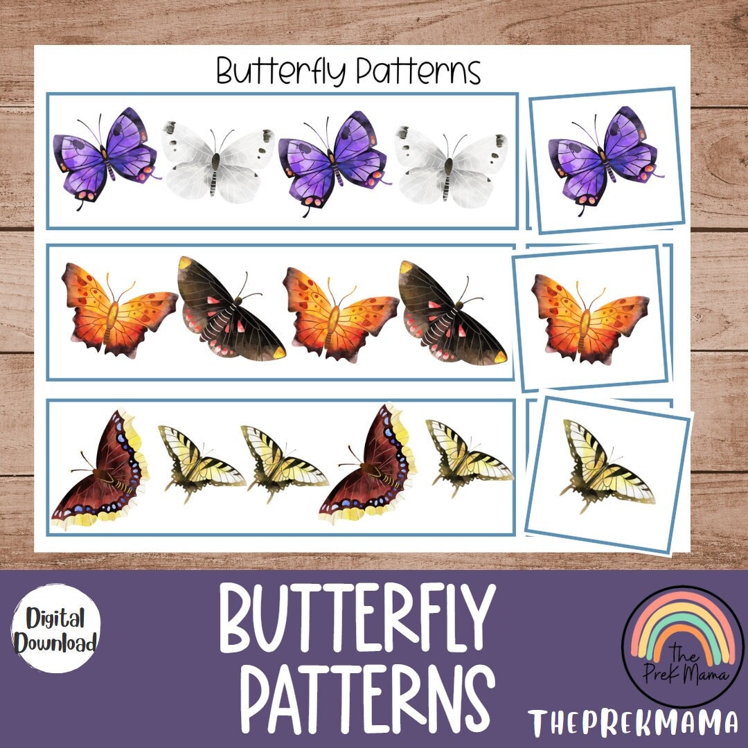 Butterfly Patterns, Preschool Worksheets, Preschool Printable ...