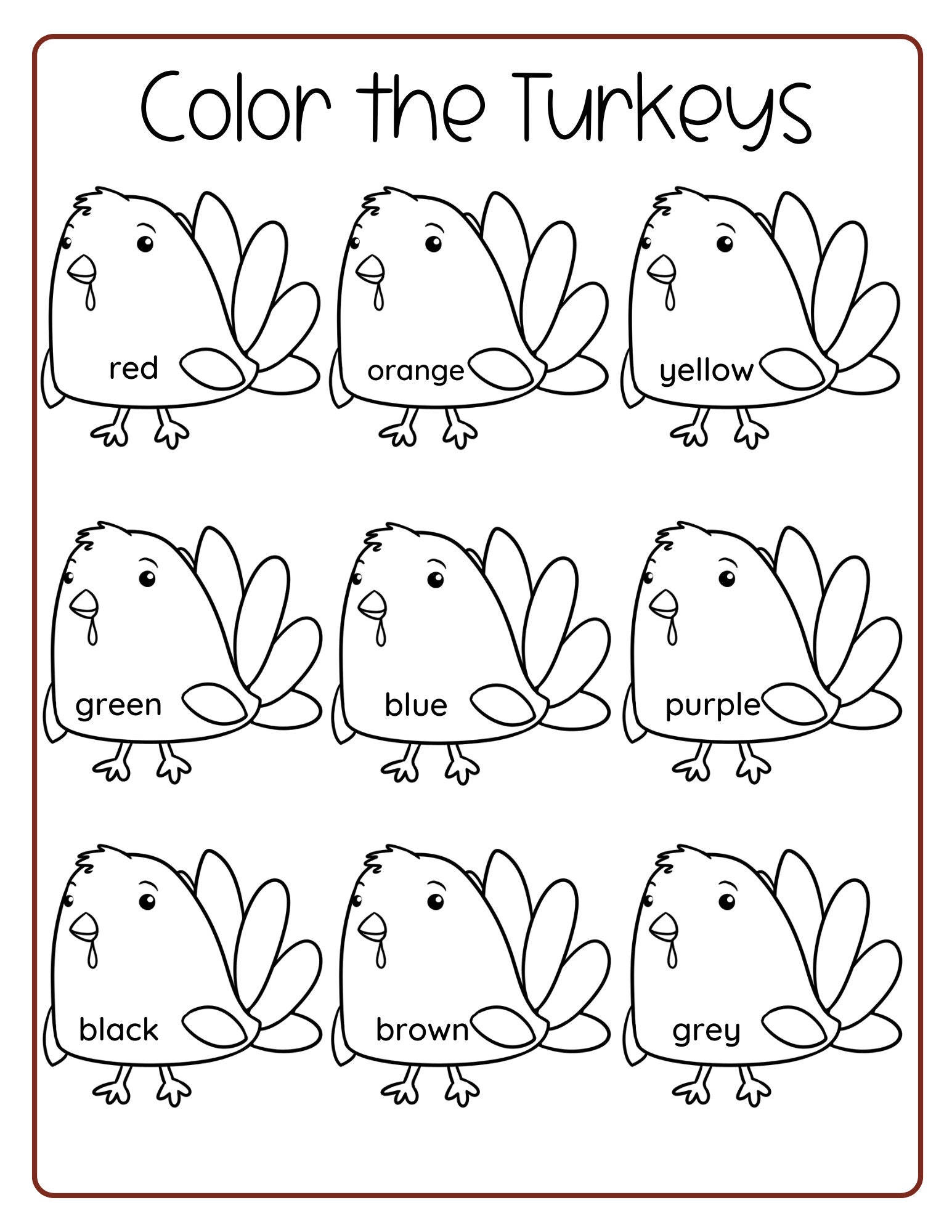 Thanksgiving Preschool Packet, Preschool Worksheets, Fall Activity for ...