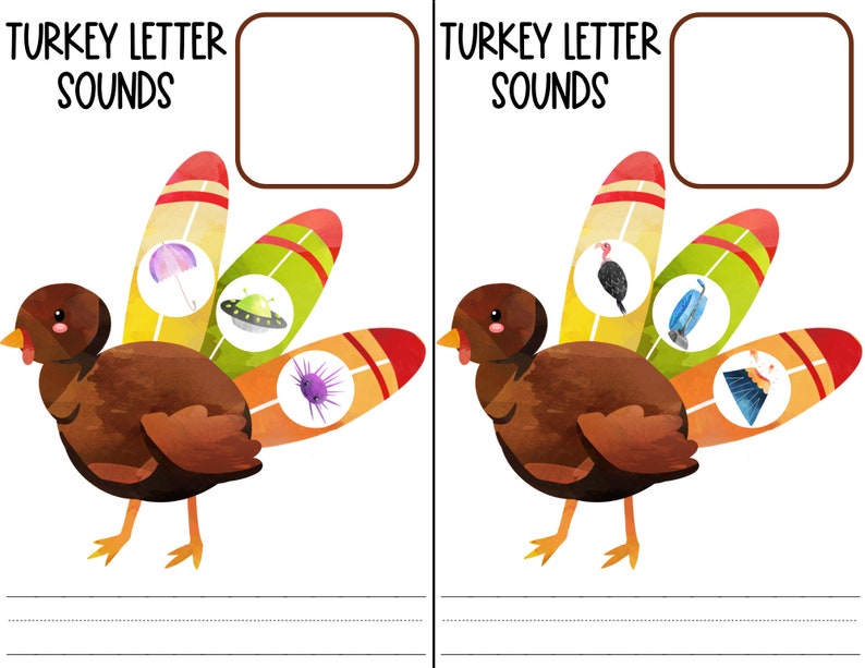 Turkey Letter Sounds, Thanksgiving Printable, Montessori Materials ...