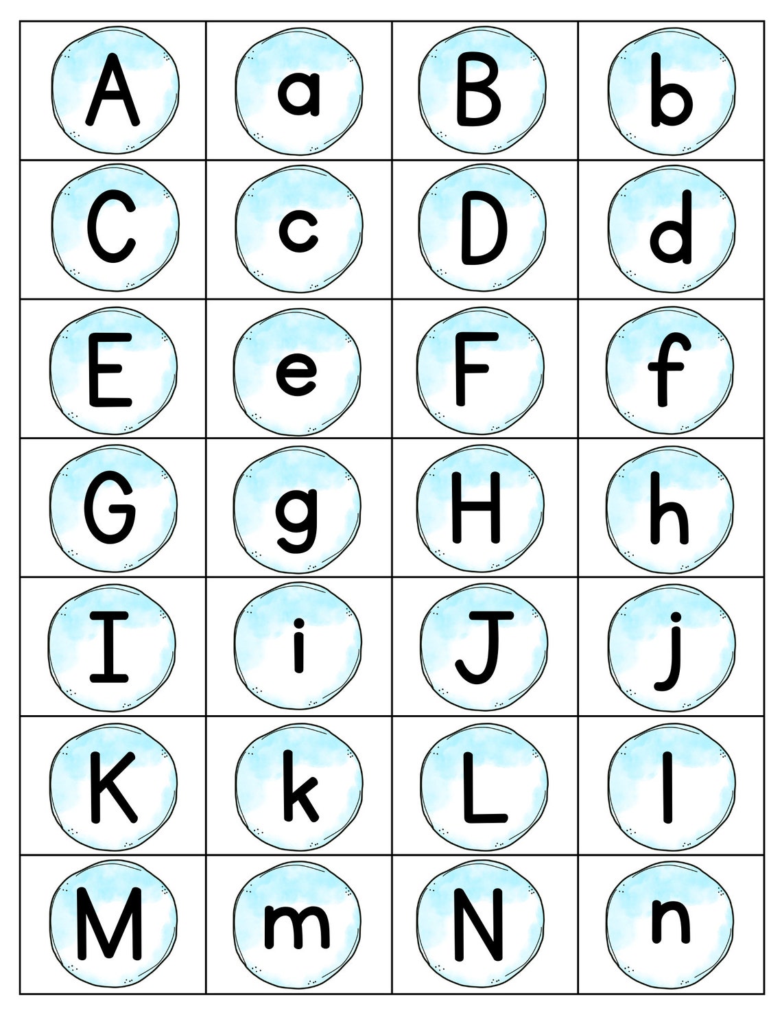 Snowball Letter Sort, Winter Preschool Printable, Winter Activity ...