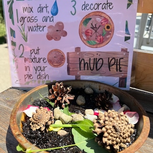 Mud Kitchen Recipe Cards, Homeschool Resources, Preschool Printable, Montessori, Printable Activity, Outdoor Activities, Mud Kitchen image 6
