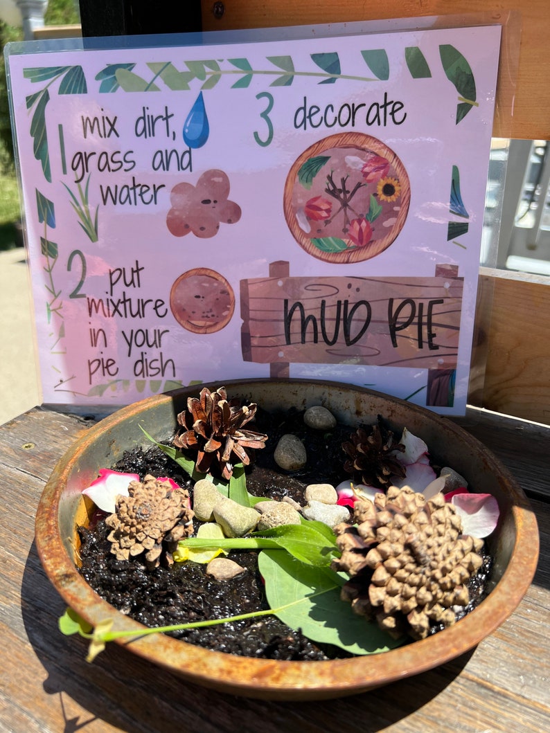 Mud Kitchen Recipe Cards, Homeschool Resources, Preschool Printable, Montessori, Printable Activity, Outdoor Activities, Mud Kitchen image 6