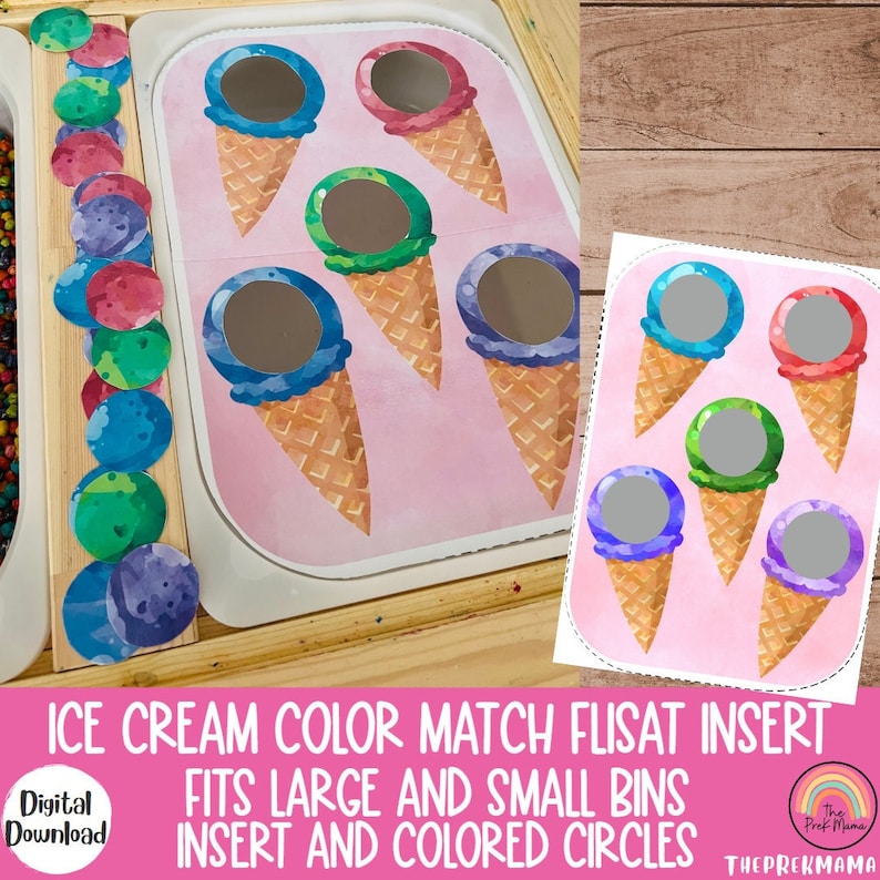 Ice Cream Color Match Flisat Inserts Flisat Table Flisat Etsy