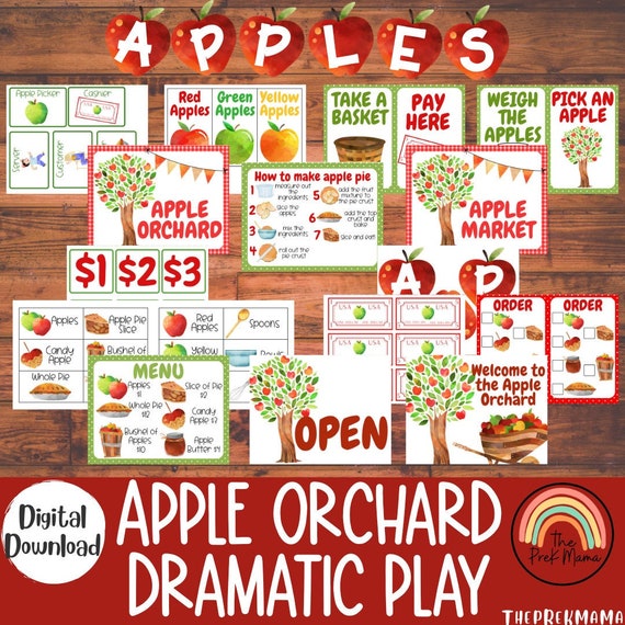 Apple Orchard Dramatic Play, Pretend Play, Classroom Dramatic Play, Home Dramatic Play, Playroom, Restaurant, Fall Classroom Décor