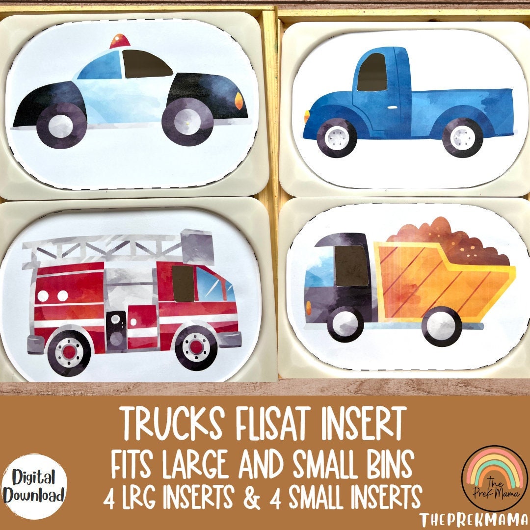 Vehicles Flisat Inserts, Flisat Table, Flisat Insert Printable, Flisat