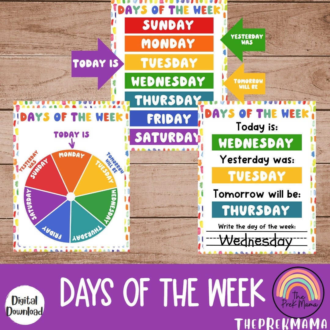 Days of the Week Circle Time Preschool Curriculum Preschool Days of the Week Circle Time Preschool Curriculum Preschool