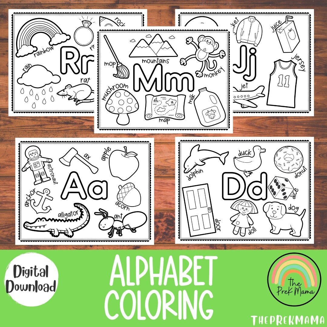 Alphabet Coloring Pages for Preschool Kids â 26 Printable Letter Worksheets & Activities