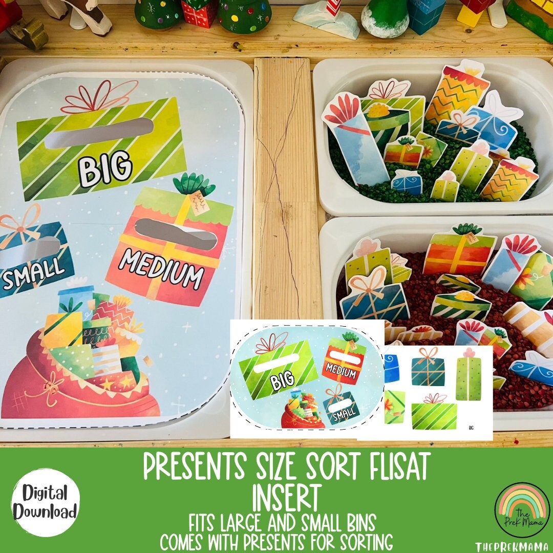 Present Size Sort Flisat Insert, Christmas Flisat Insert, Flisat Insert ...