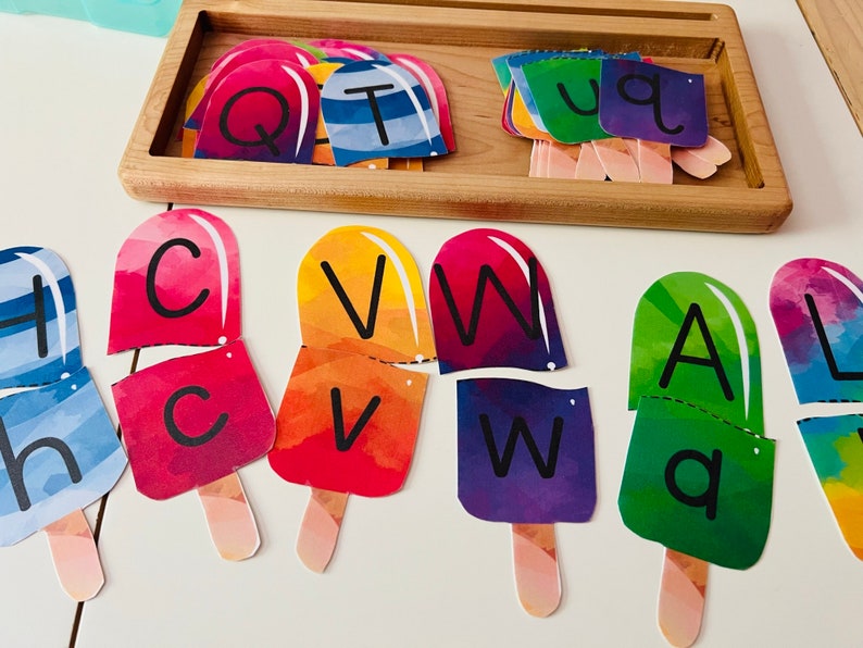 Popsicle Alphabet Puzzles, Preschool Worksheet, Preschool Printable ...
