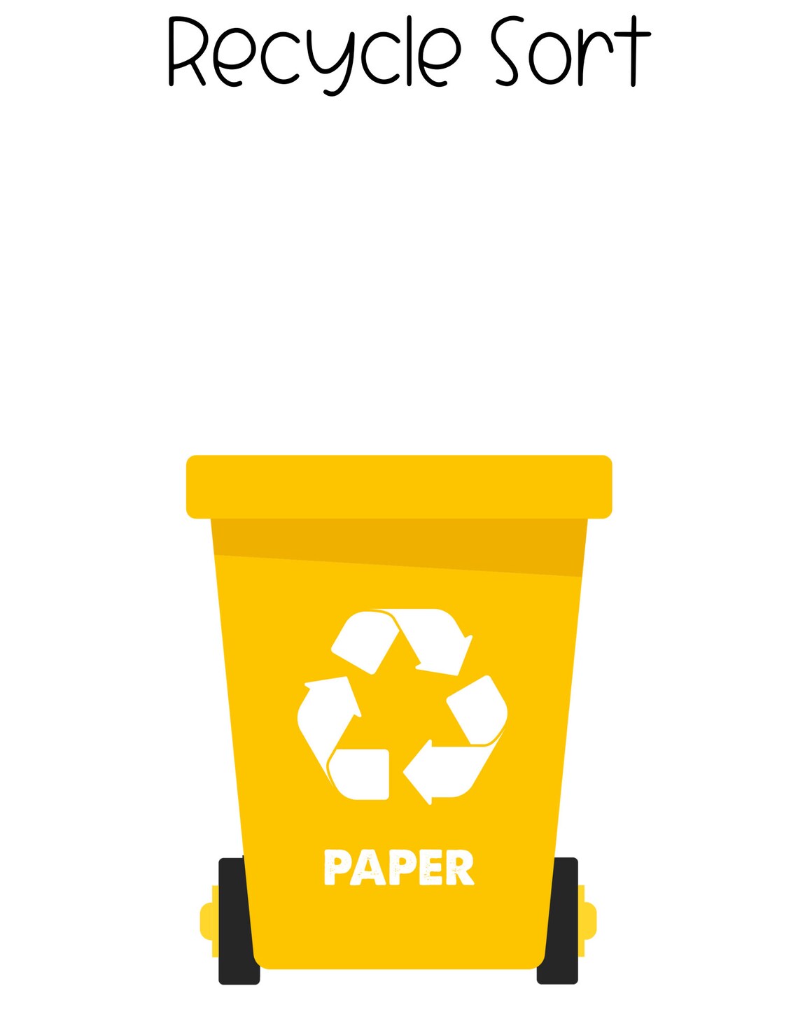 Earth Day Recycle Sort Preschool Worksheet Preschool - Etsy
