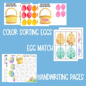 Easter Bundle, Preschool Printable, Easter Pintables, Preschool Busy ...