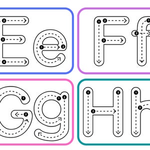 Letter Tracing Cards, Preschool Activity, Homeschool Printable ...