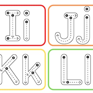 Letter Tracing Cards Preschool Activity Homeschool - Etsy