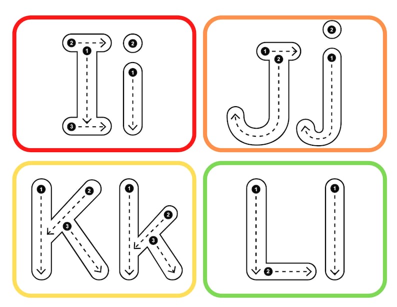 Letter Tracing Cards Preschool Activity Homeschool - Etsy