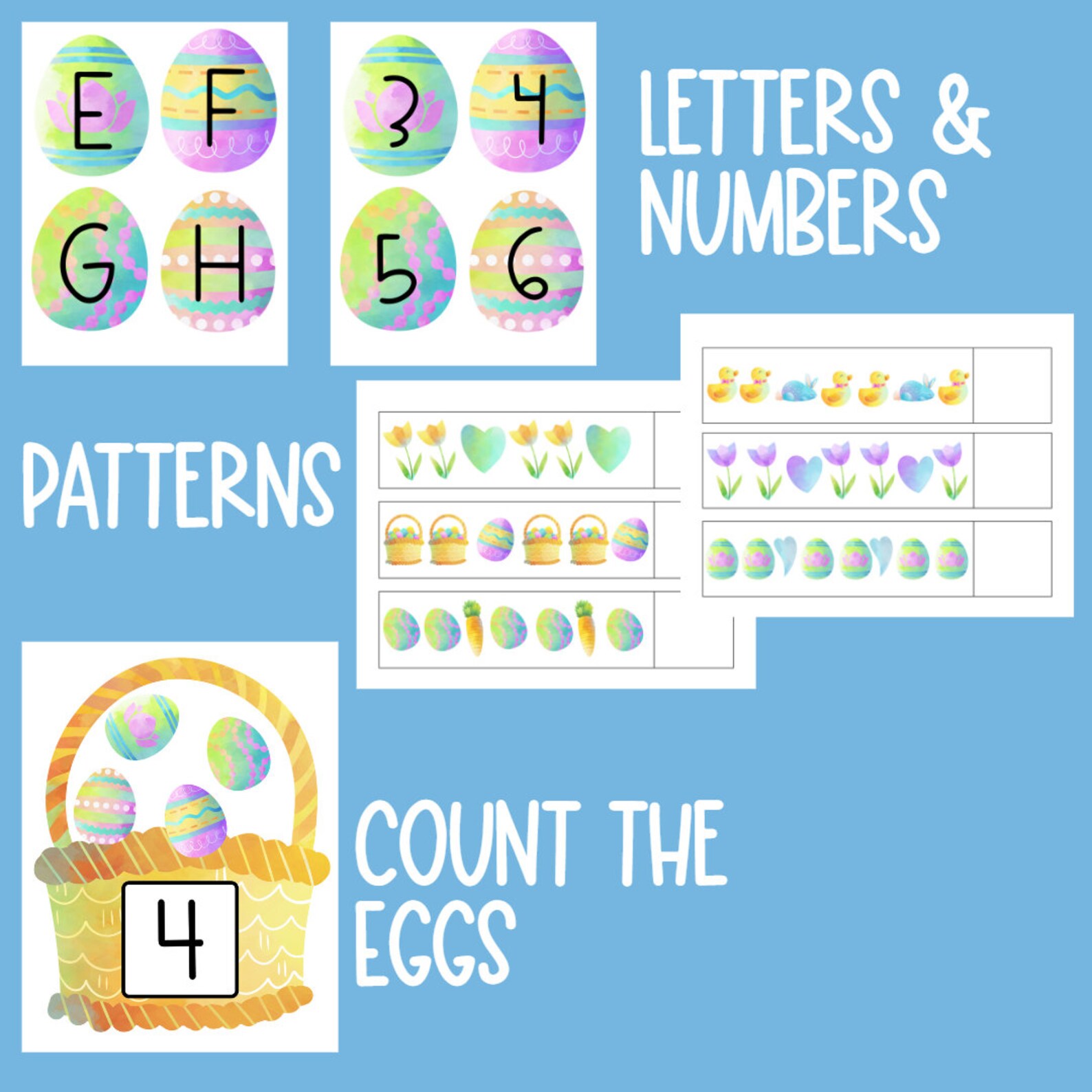 Easter Bundle, Preschool Printable, Easter Pintables, Preschool Busy ...