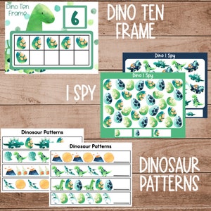 Dino Bundle, Dinosaur Preschool Worksheets, Preschool Printable ...