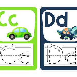 Letter Tracing Cards, Preschool Printable, Preschool Worksheet, Tracing ...