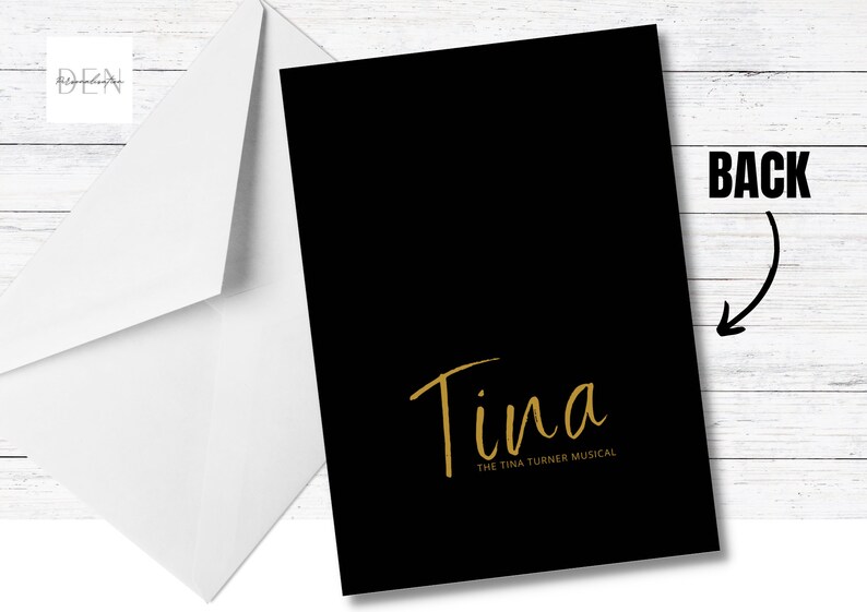Tina Turner Musical Reveal Ticket, Tina Turner Reveal Card, Tina Ticket