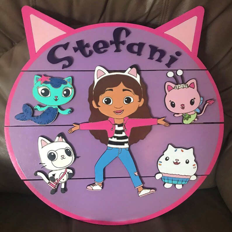 Personalized Gabby's Dollhouse Sign Etsy