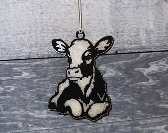 Cow Car Freshie, Car Freshie, Cow Laying Down Car Freshie