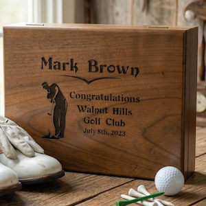 Personalized Golf Ball Box – Engraved Golfer Gift for Retirement, Birthday or Special Milestones