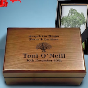 Memorial Keepsake Box, Forever in Our Heart Memory Box, Loss of Dad Sympathy Gift, Remembrance Gifts for Loss of Mom, In Memory of Loved One