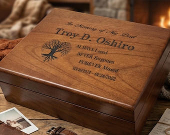 Keepsake Box for Loss of Dad, In Loving Memory of Dad, Memorial Gift for Loss of Father