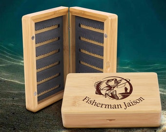 Engraved Fishing Box, Laser Engraved Jig Box, Fishing Gear, Personalized Fishing Gift, Fishing Retirement Gift, Fisherman Birthday Gift