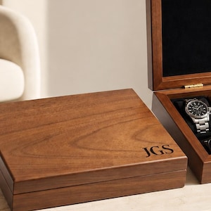 Personalized Keepsake Box for Men, Large Wooden Memory Box, Gift for Him