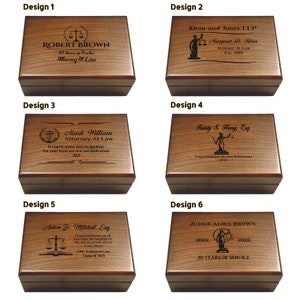 Attorney Gift - Customizable Law School Graduation & Lawyer Retirement Keepsake Box