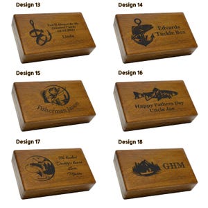 Engraved Fishing Box | Fishing Tackle box | Laser Engraved Jig Box | Fishing Gear | Personalized Fishing Gift | Monogrammed Tackle Box image 5