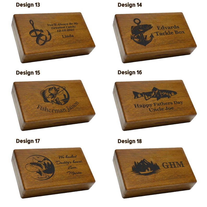 Engraved Fishing Box | Fishing Tackle box | Laser Engraved Jig Box | Fishing Gear | Personalized Fishing Gift | Monogrammed Tackle Box image 5