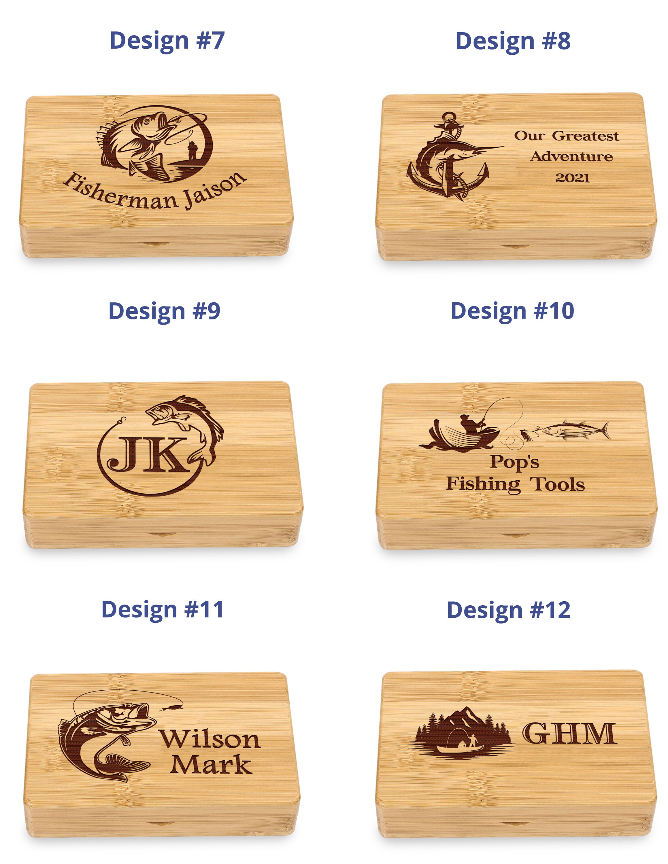 Fly Fishing Box Personalized Gift Engraved Fishing Lures Etsy