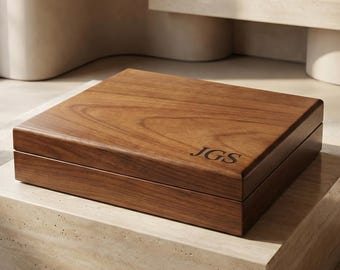 Large Keepsake Box, Wooden Memory Box, Birthday Gift for Him, Retirement, or Groomsmen Wedding Gifts