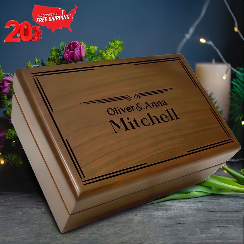 Keepsake box for couples: designed for couples to store their cherished memories.