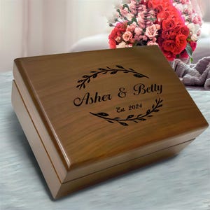Anniversary Gift Box, Memory Box for Couples, Personalized Wedding Gifts for Couple,  Wedding Keepsake Box, Memento Gift Box