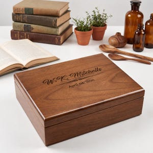 Personalized Memory Box, Engraved Walnut Keepsake Box, Custom Gift