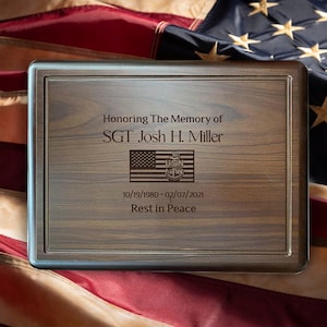 Custom US Military Plaque, Army Retirement Gift, Memorial, Commissioning, Promotion, Personalized Air Force Gifts, Gifts for Navy Veterans