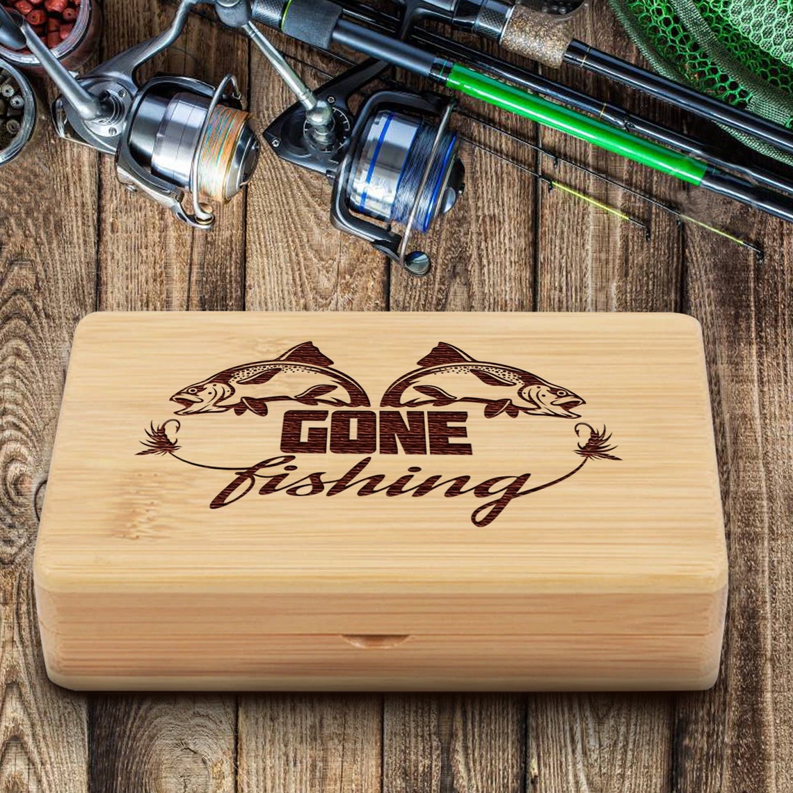 Personalized Fly Fishing Box Custom Jig Box Engraved Etsy